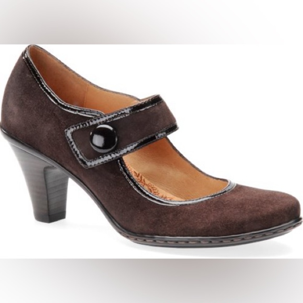 Sofft Womens Candra Suede Mary Jane Chocolate Size 8